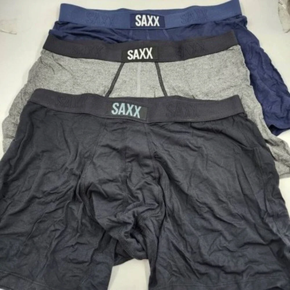 SAXX  Vibe Super Soft Boxer Brief Men's L Multicolor Pull On - Pack of 3